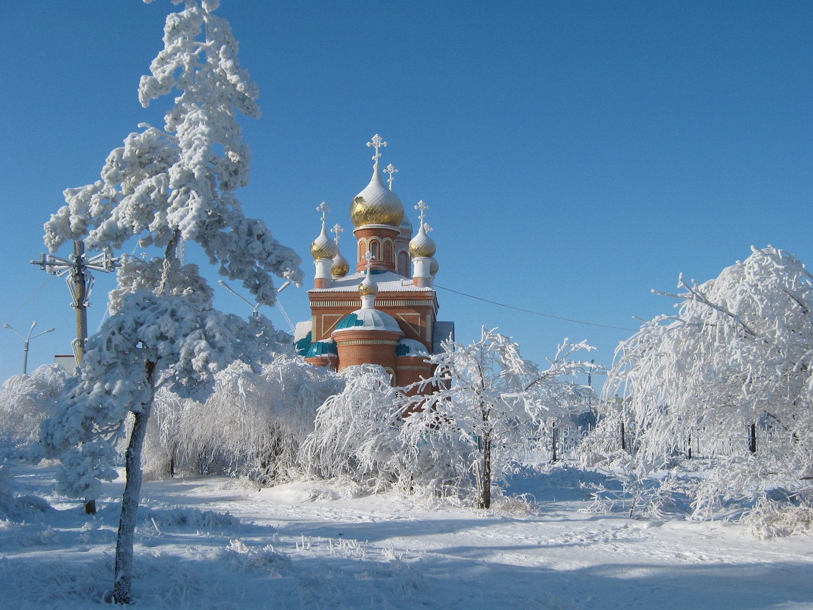 православные храмы зимой