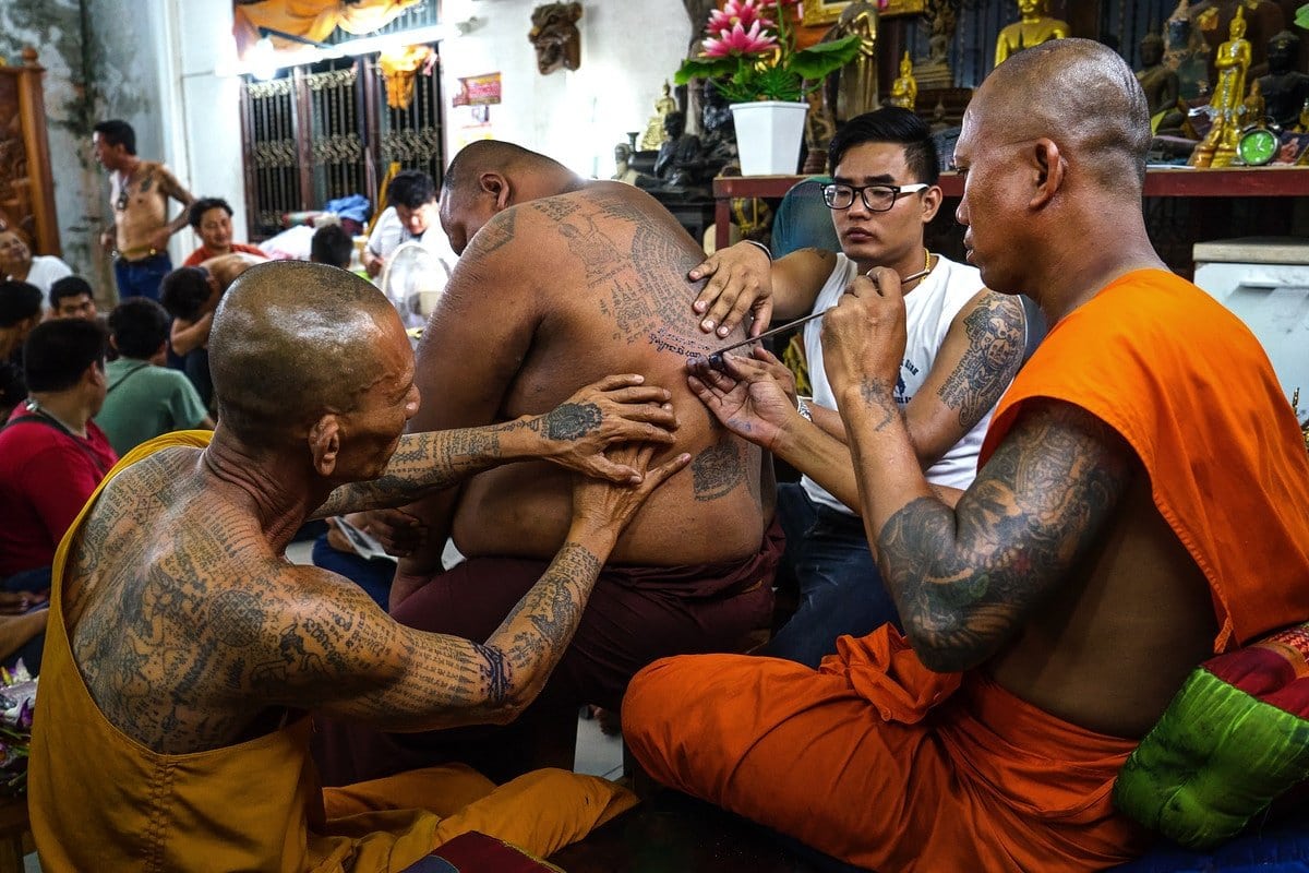 Тату в Тайланде у монаха Сак Янт