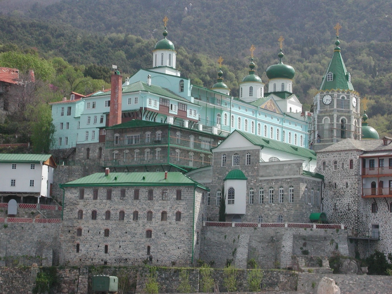 Святая гора Афон Пантелеимонов монастырь