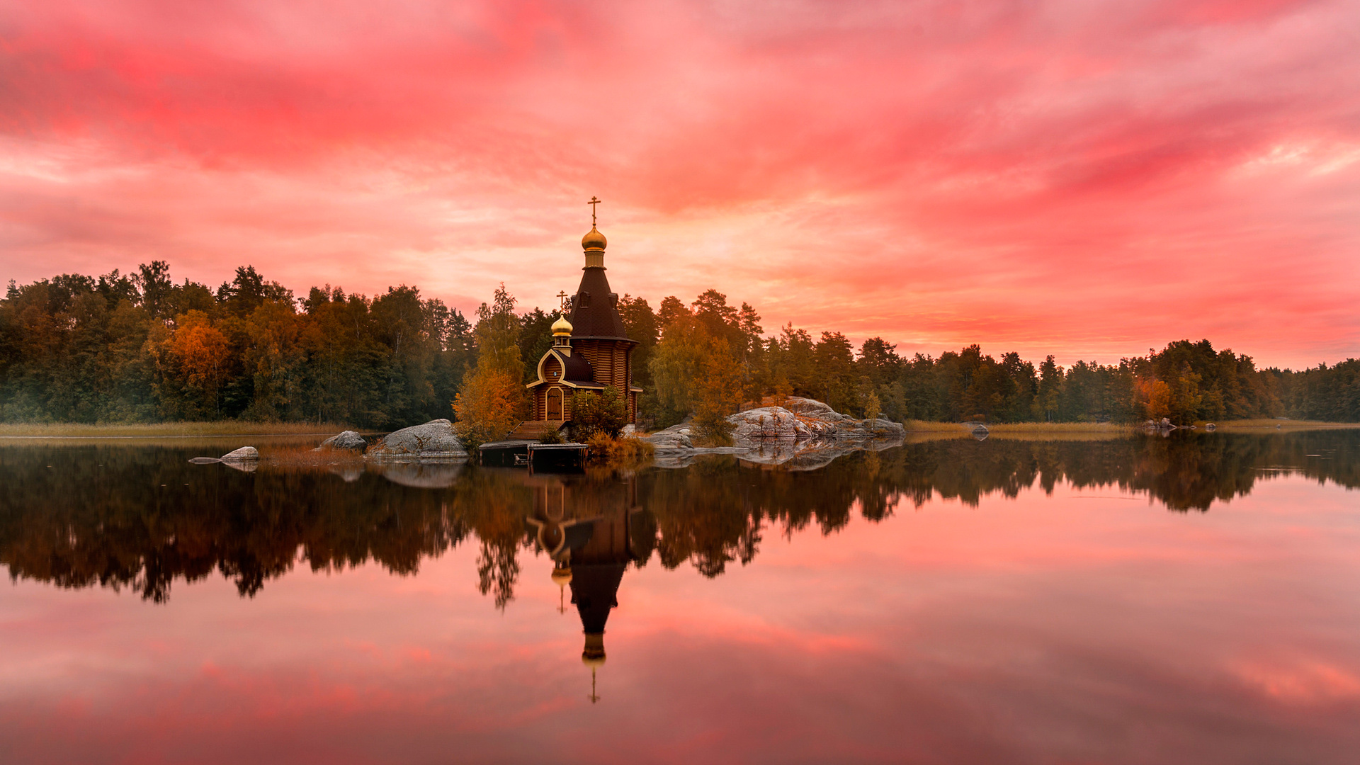 храм на озере