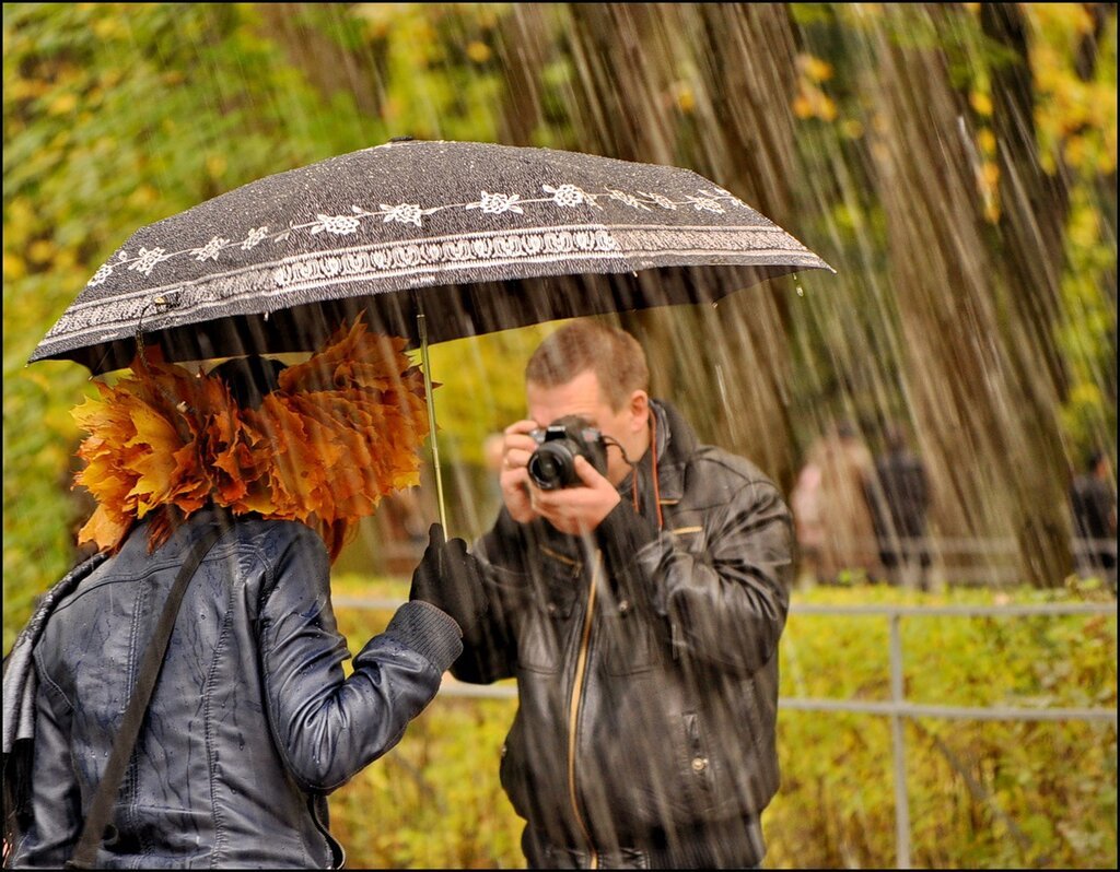 Дождь зонт люди
