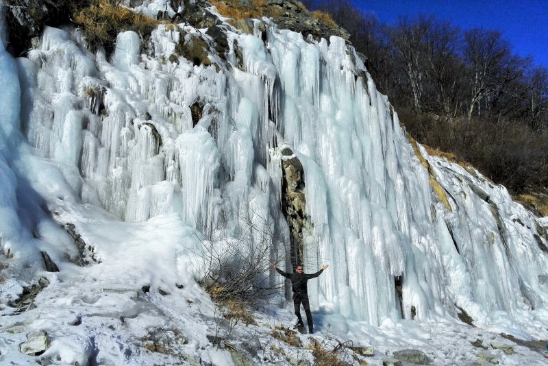 Закамский водопад ледяной