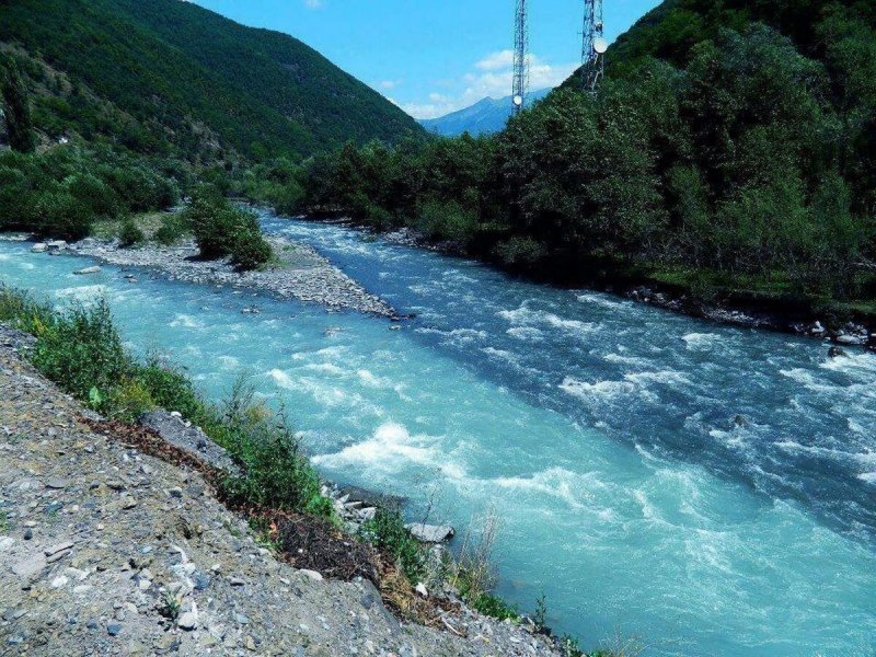 Река Арагви в Грузии