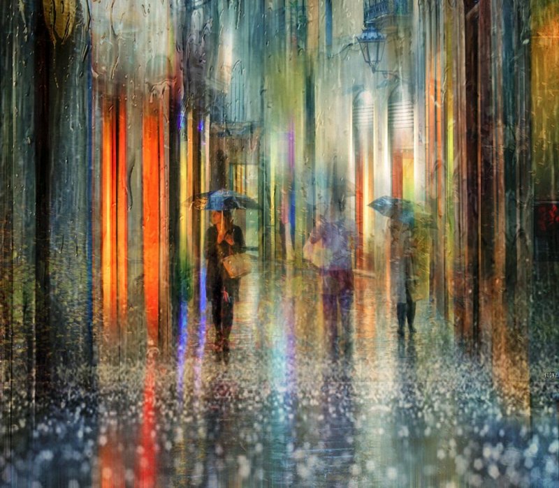 Фото реперов в Цветном Дожде из стекла