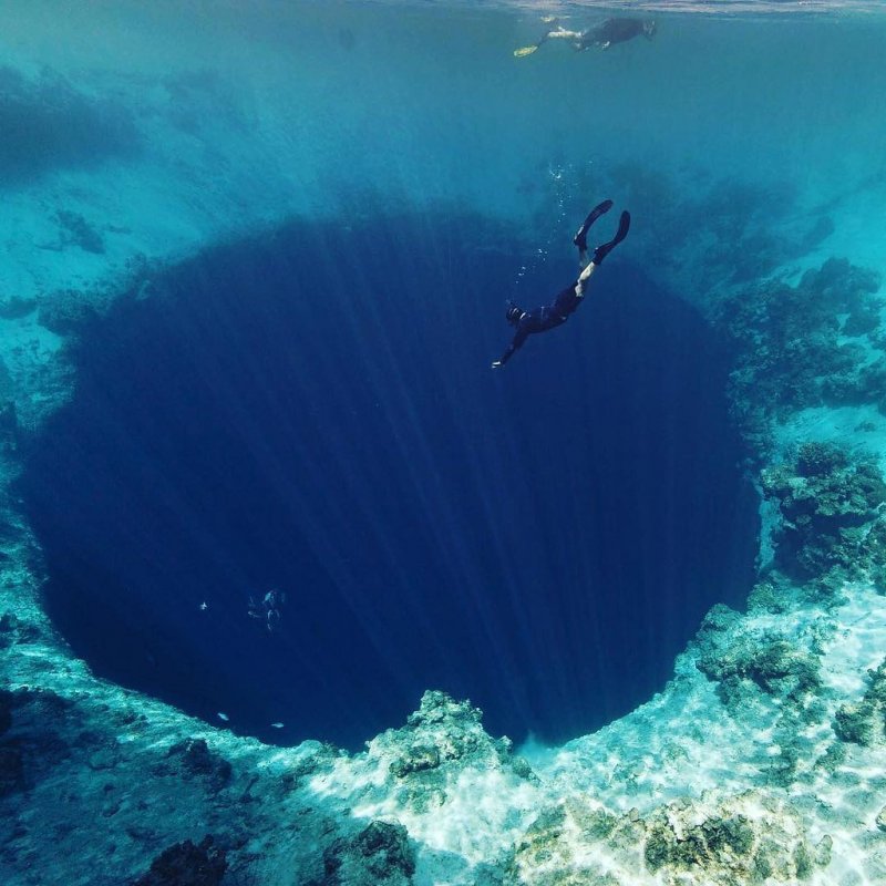 Голубая дыра Дина Багамские острова
