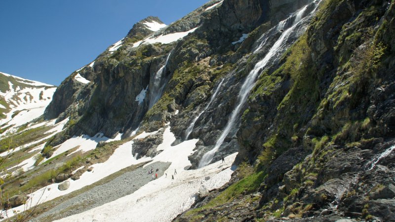 Водопад Софийский ледник Алтай