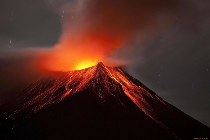 Вулкан Руис Южной Америки