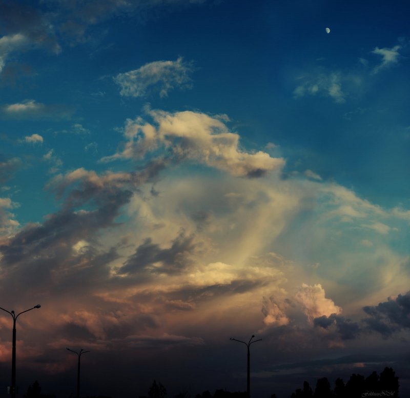 Ванильное небо облака