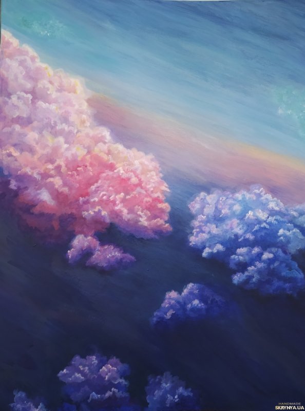 Картины для интерьера ванильные облака