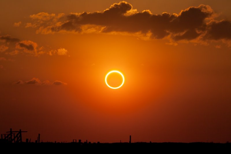 Кольцеобразное солнечное затмение 2020