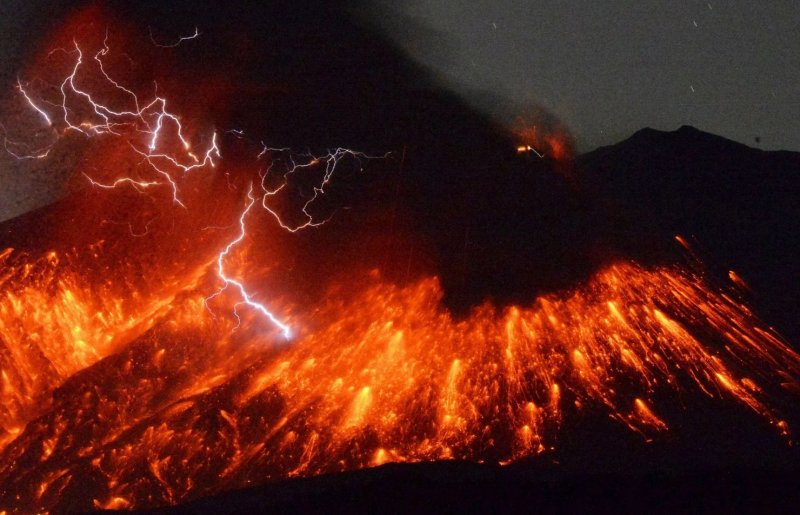 Извержение вулкана Сакурадзима