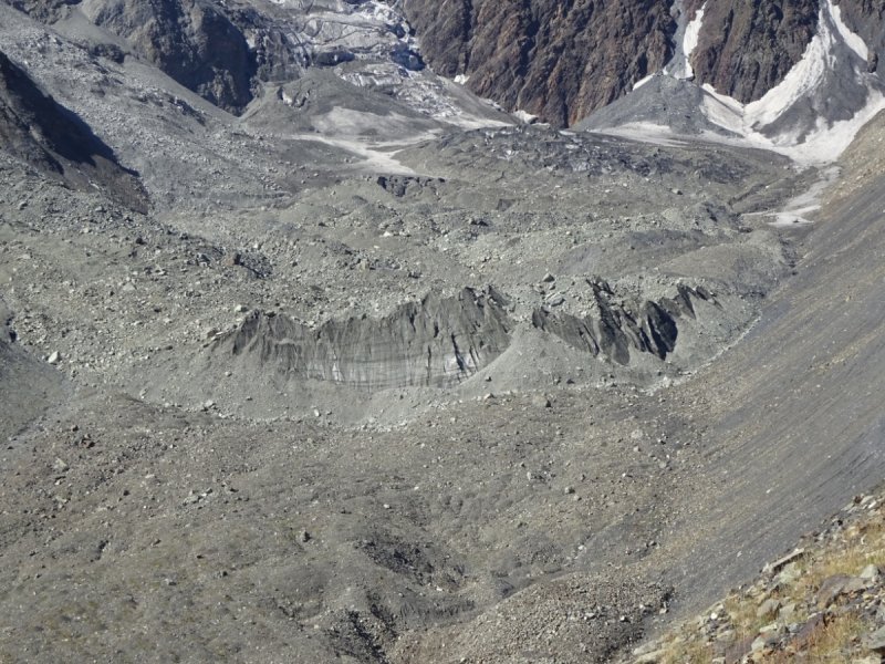 Ледник Майли до и после схода
