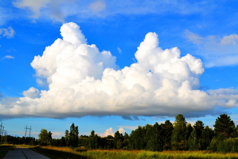 Небо Кучевые облака
