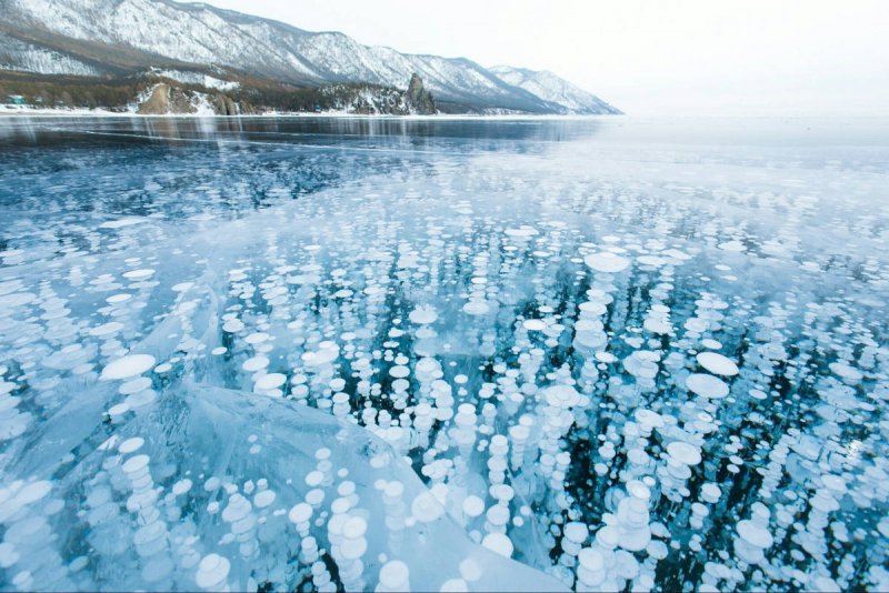 Метановые пузырьки на Байкале