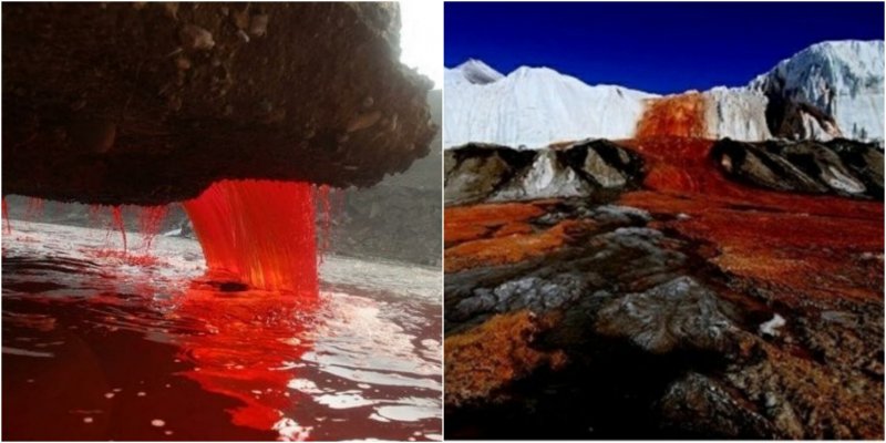 Кровавый водопад в Антарктиде