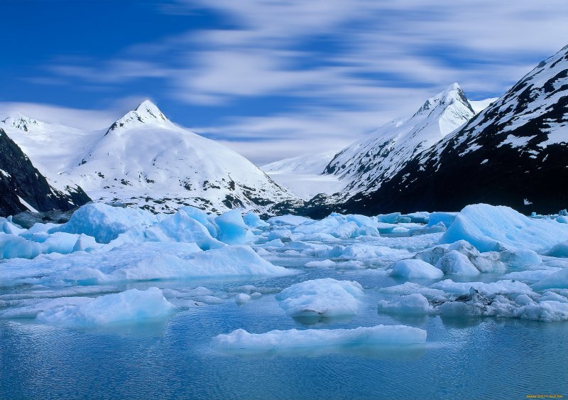 Ледниковое озеро Аляска
