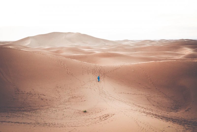 Человек в пустыне Мираж