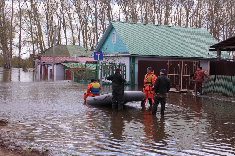 Наводнение в деревне