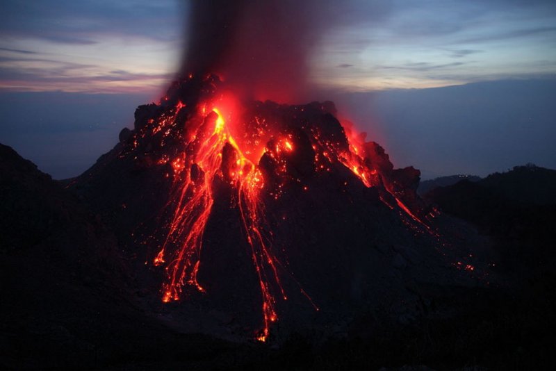 Вулкан Таупо извержение
