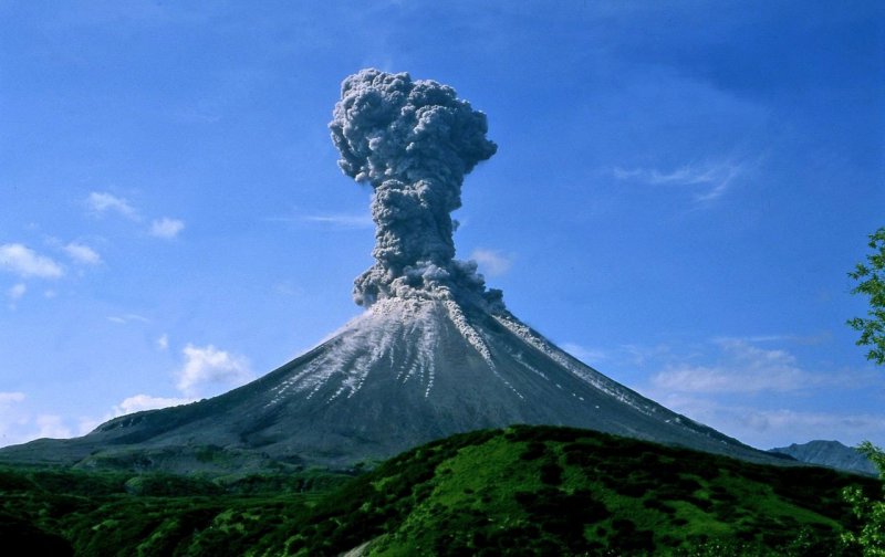 Вулкан Карымский извержение