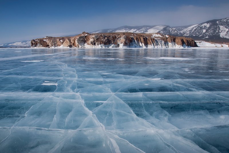 Озеро Байкал зимний Байкал