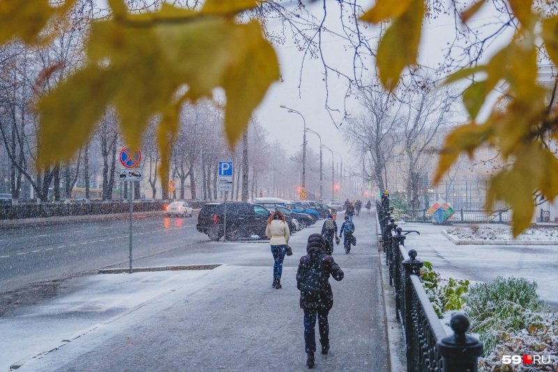 Первый снег в Перми