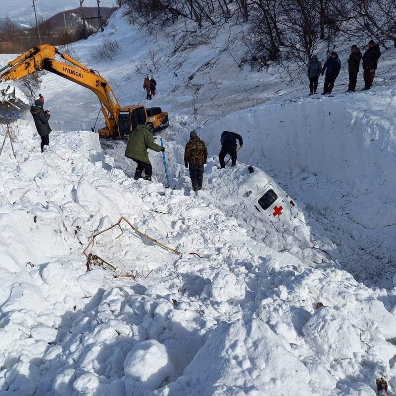 Снежные завалы в России
