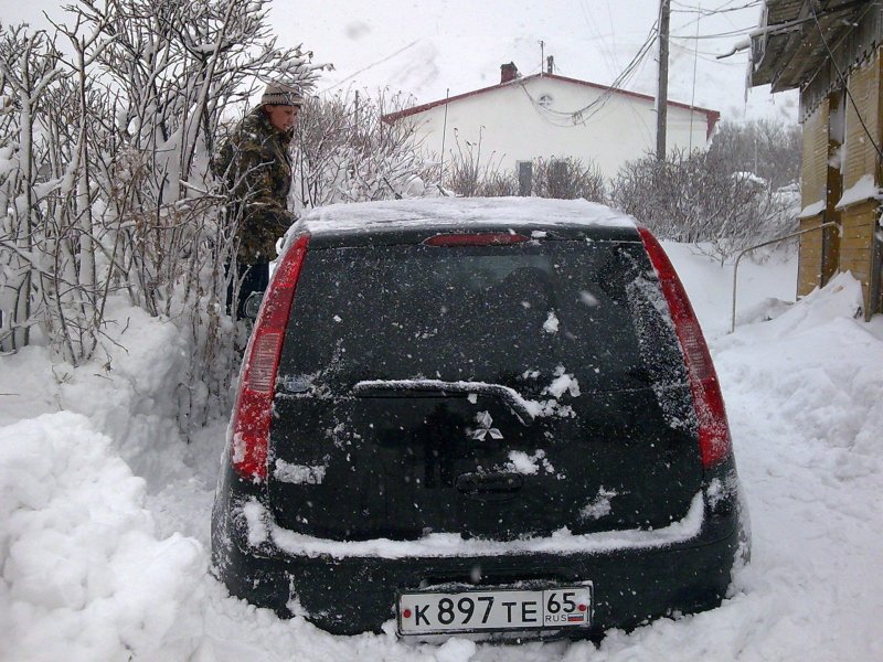 Снег на севере Сахалина