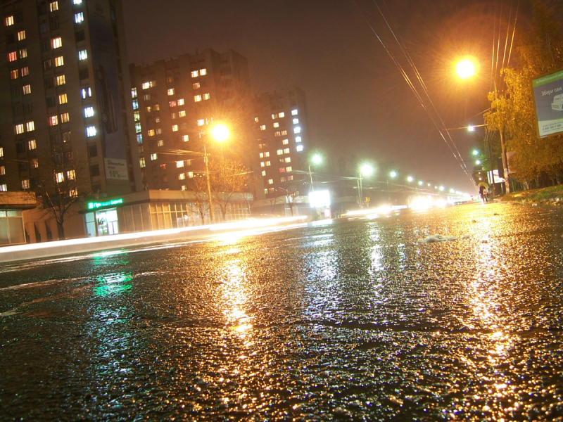 Дождь вечером в Москве