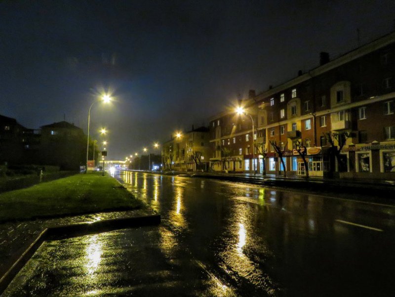 Ночной Кемерово дождь