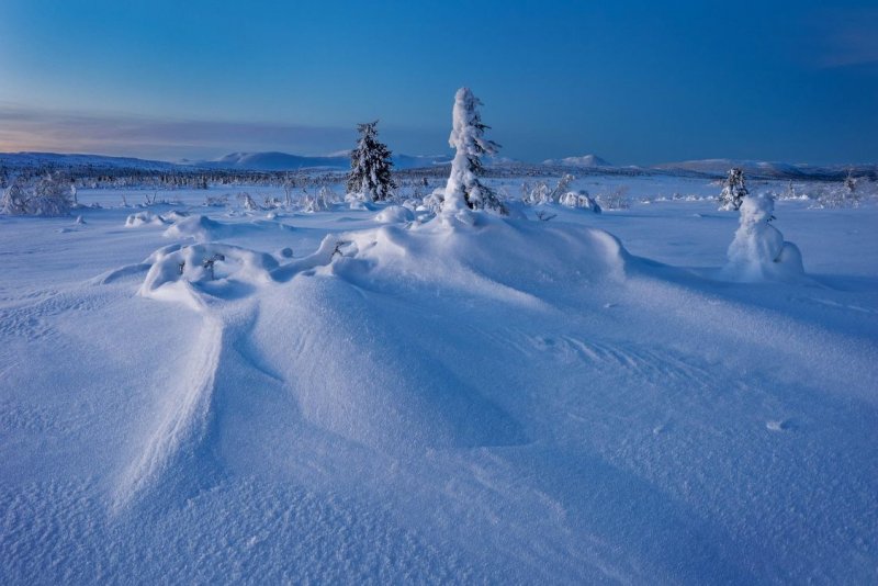 Швеция зима Лапландия