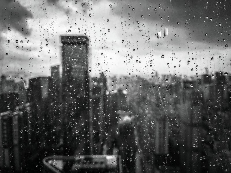 Дождливый серый город