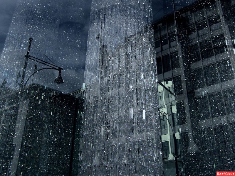Дождь здания