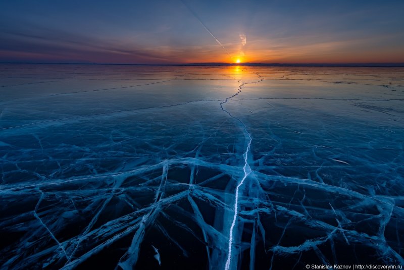 Лед трещины Байкал Байкал