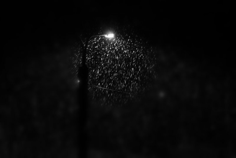 Ночь фонарь дождь