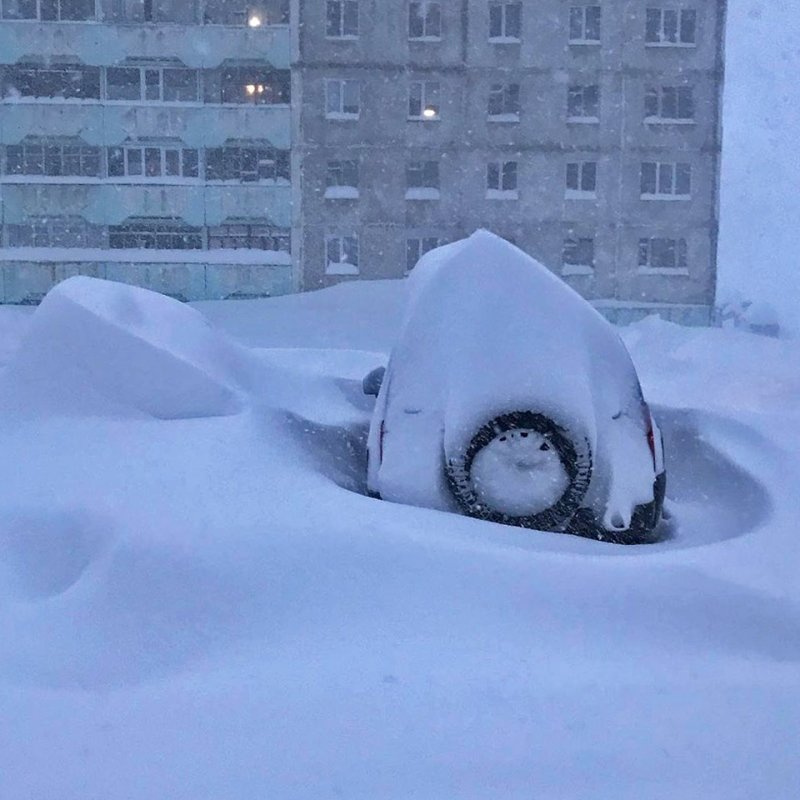 Норильск завалило снегом 2020