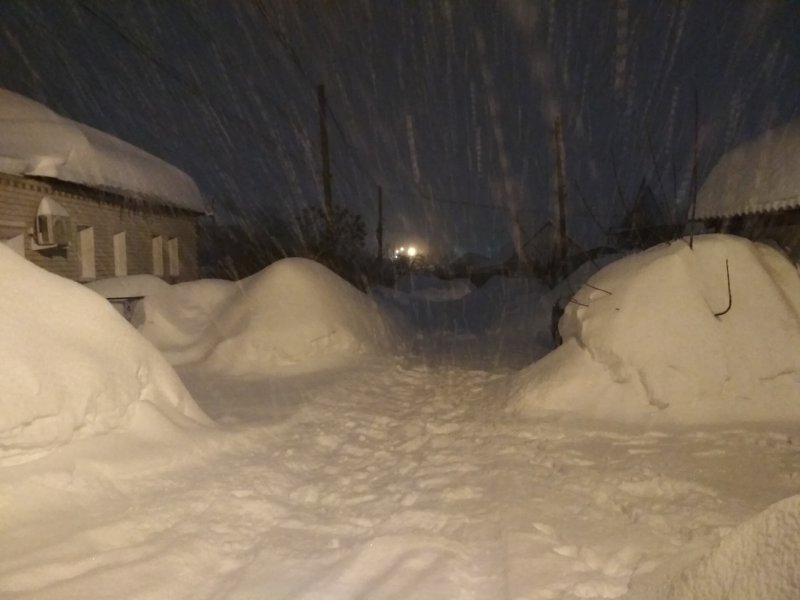 Много снега в Сибири