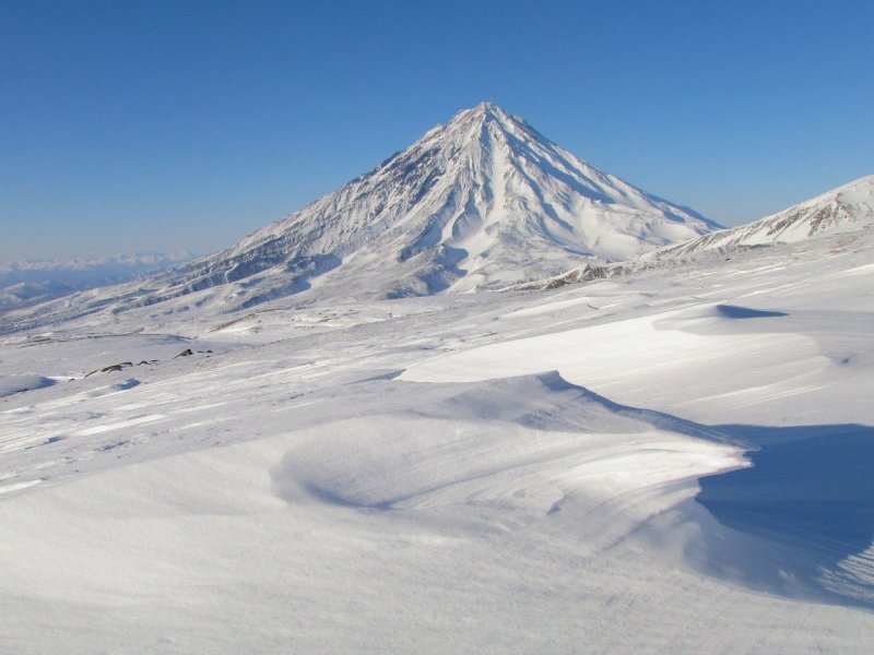 Авачинский вулкан, Камчатский край. Зимой