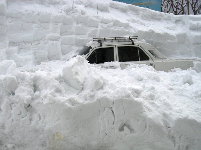 Снежные заносы на Камчатке