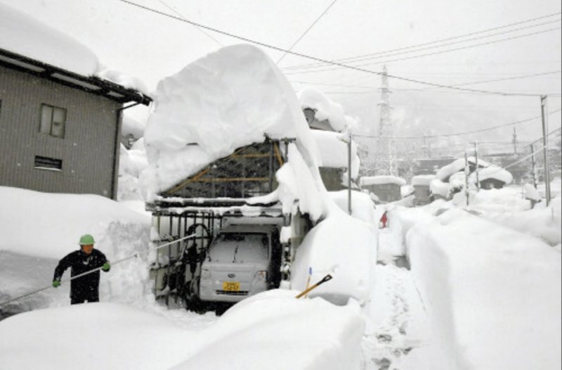 Зима на севере Японии
