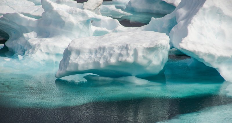 Глубина льда на Северном полюсе