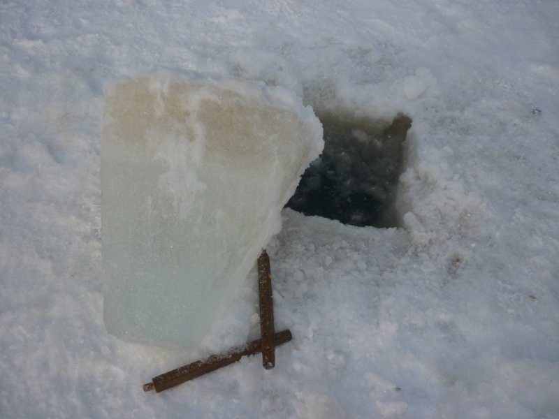 Толщина льда на Байкале