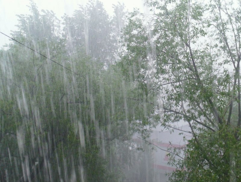 Дождь в горах Кавказа