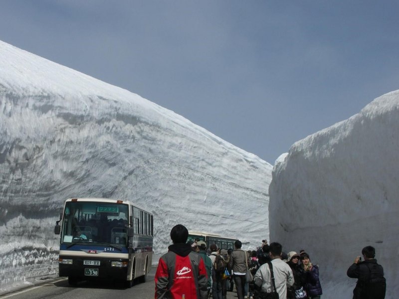 Снежный коридор Татэяма Куробэ в Японии