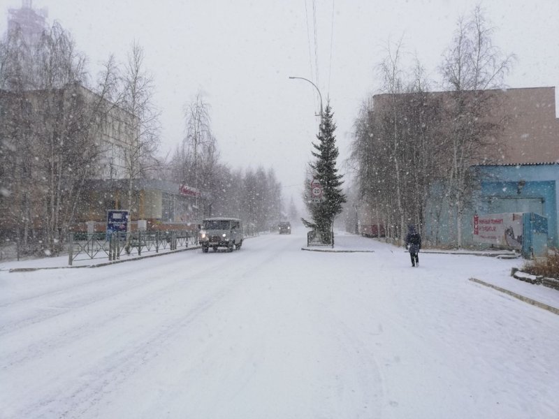 Уборка снега в Якутии