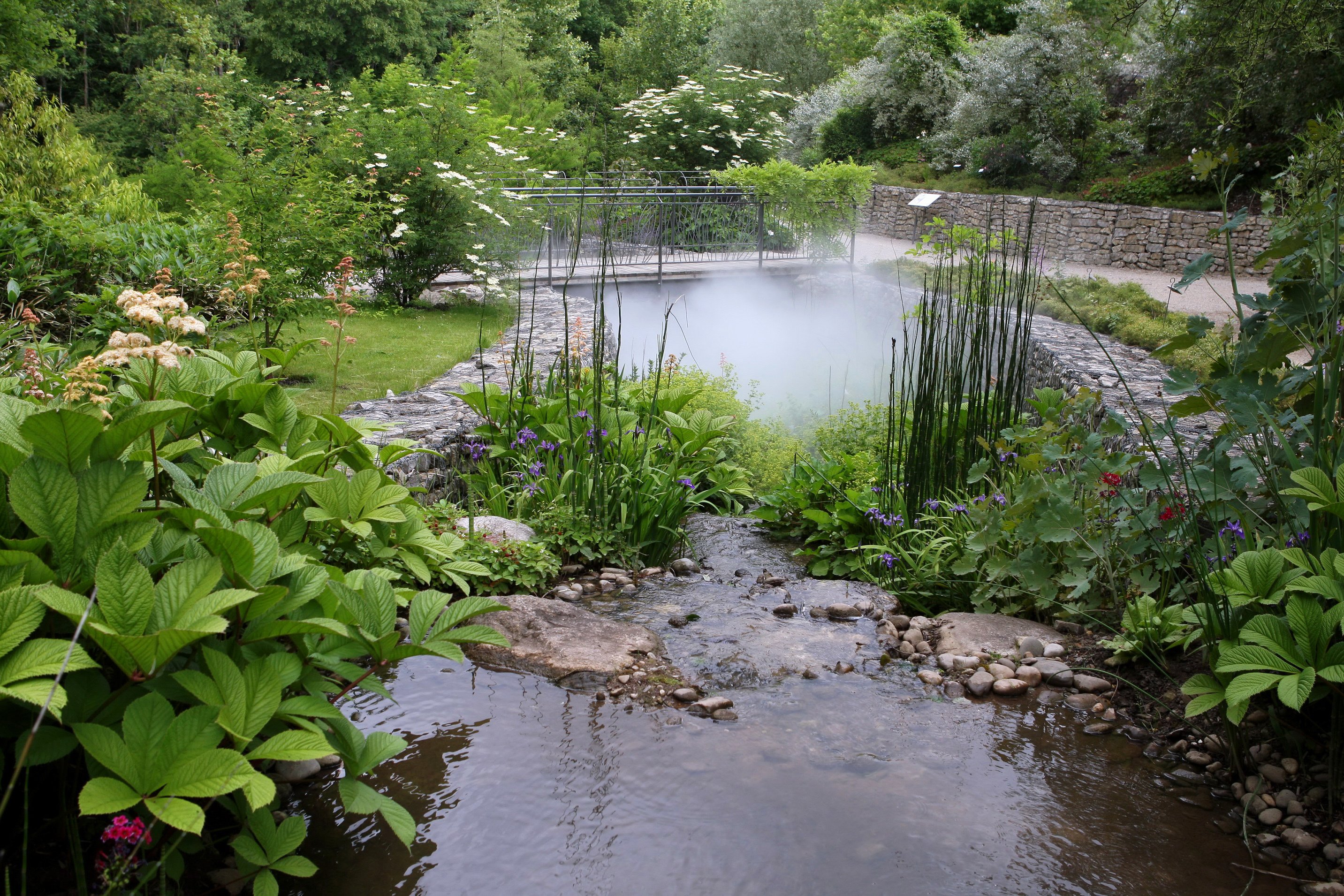Сады на реке какой реке. Лотарингия сады парки. Пруд в саду. Водные растения для пруда. Растения около пруда.