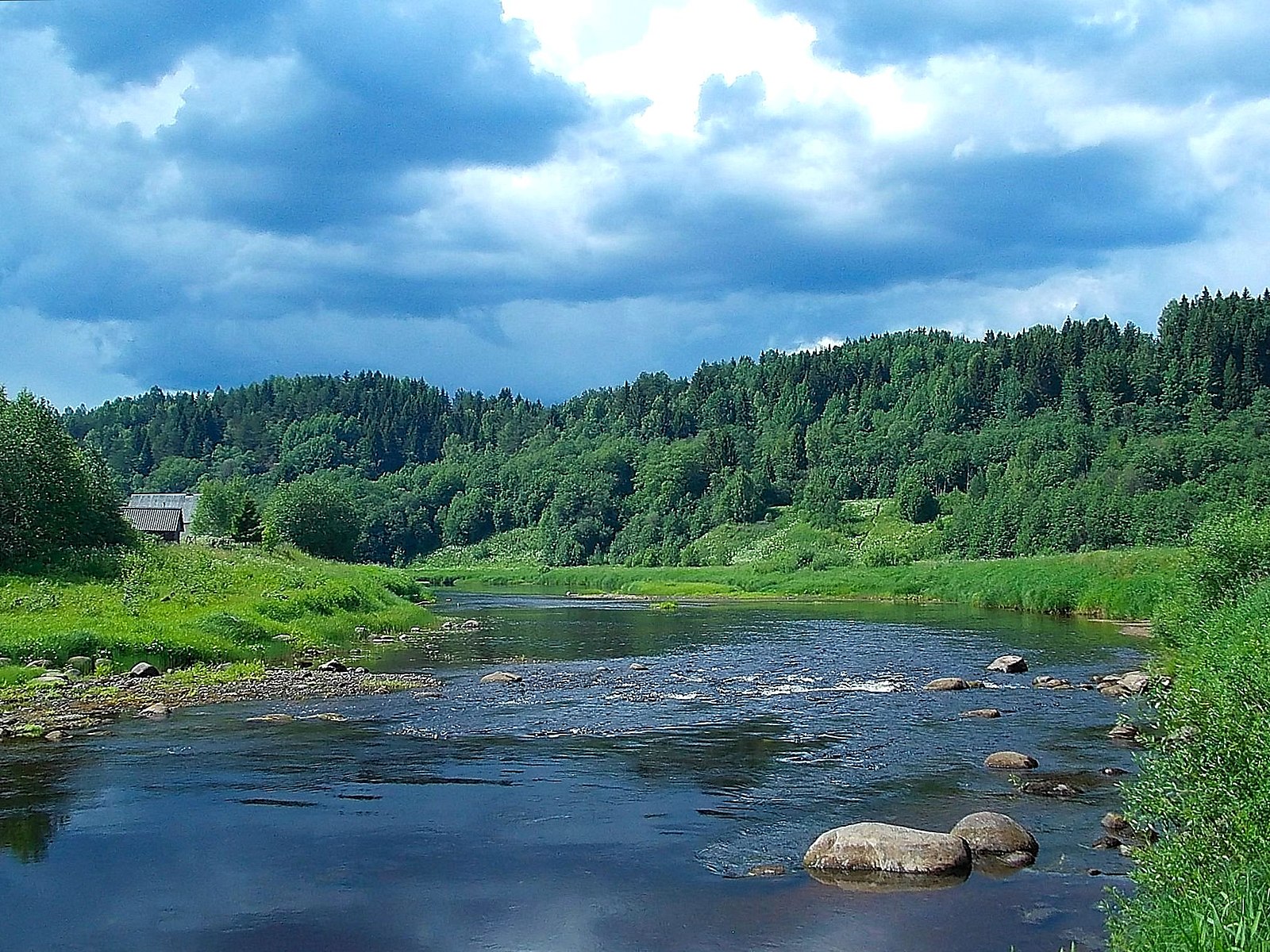 Деревня Алеховщина река Оять