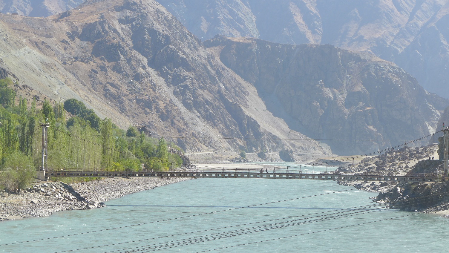 Река Пяндж в Таджикистане