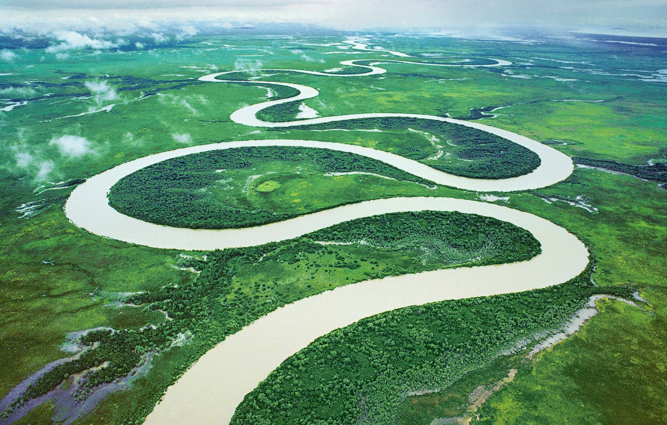 Извилистая река