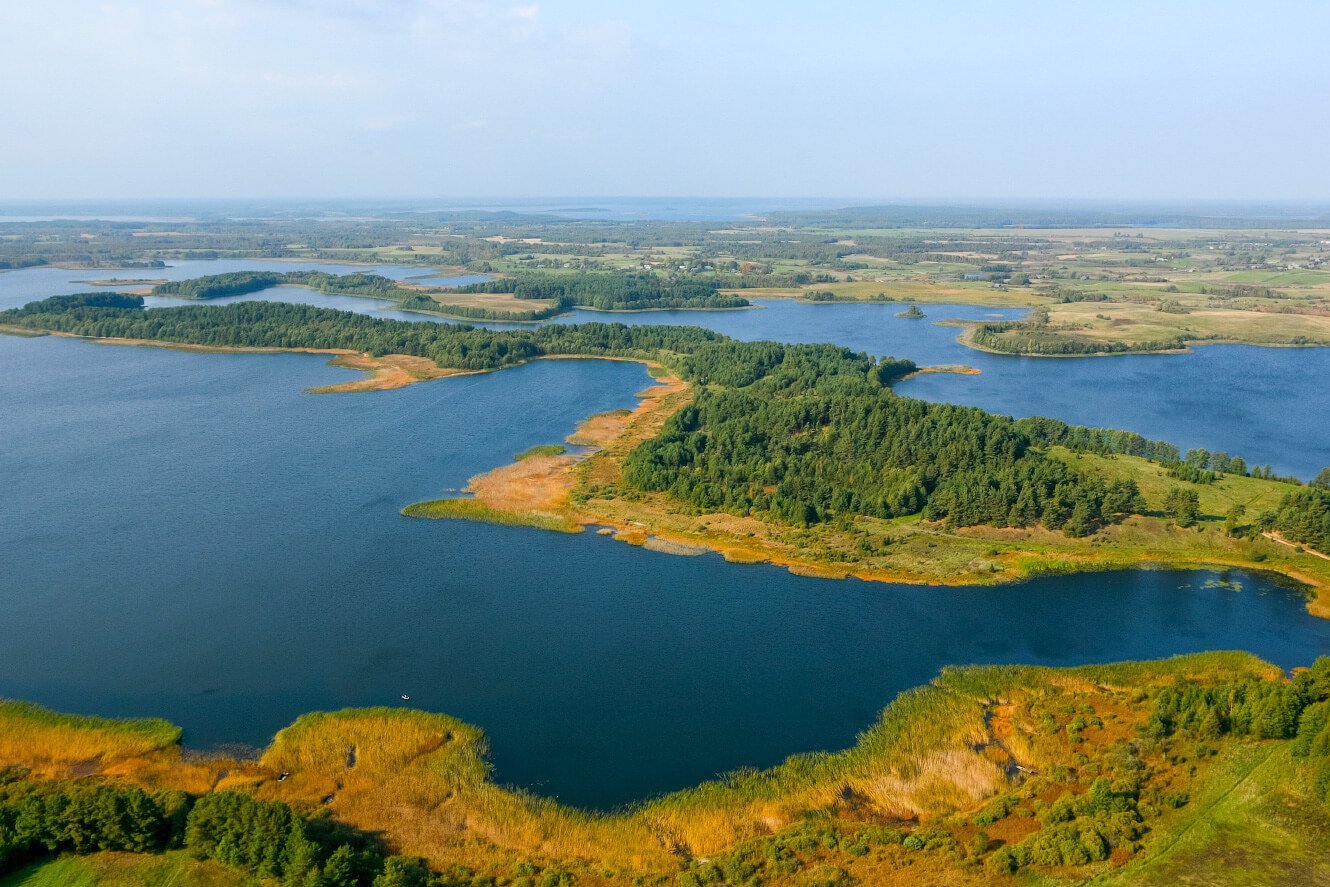 Браславские озера Белоруссия вид сверху